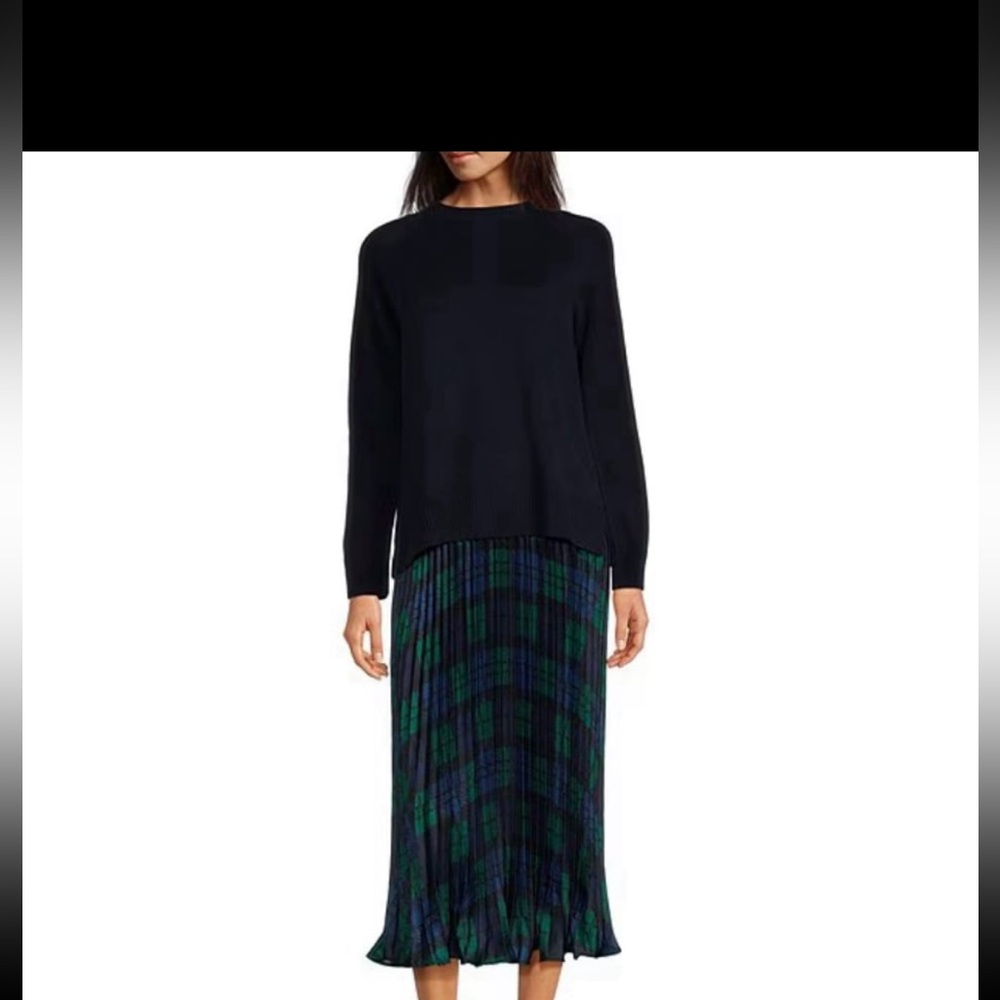 Sail to Sable Navy and Green Dress